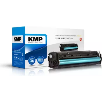 KMP H-T189 juodas tonerio kasetė (suderinama, didelės išeigos) 90g – pakeičia HP 312X (CF380X), skirta HP Color LaserJet Pro MFP M476 serijai