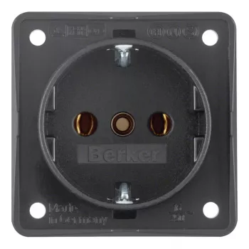 Berker Schuko Kištukinis Lizdas 941852505 Antracito Matinis