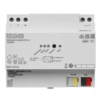 JUNG KNX maitinimo šaltinis 1280mA 21280 REG DIN bėgių