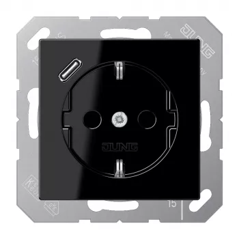 JUNG SCHUKO lizdas A1520-18CSW su USB Type C