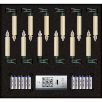Krinner Superlight Bavaria Mini Flame 12 vnt. rinkinys Dramblio kaulo spalvos
