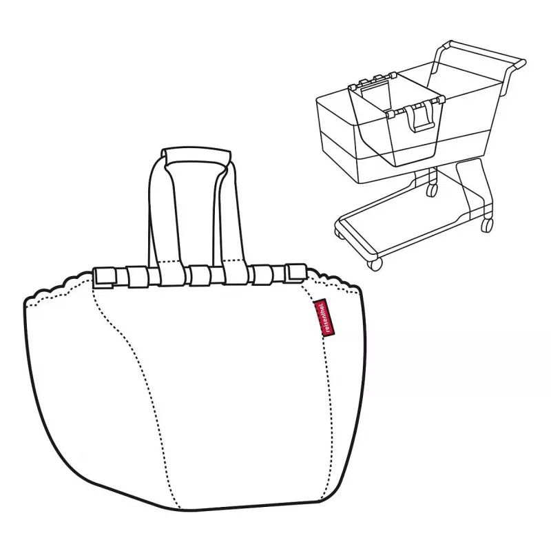 Reisenthel Easyshoppingbag Black - 30L apsipirkimo krepšys su vežimėlio tvirtinimu