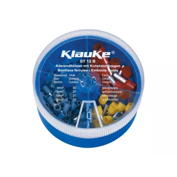 KLAUKE Izoliuotų laidų gyslų antgalių rinkinys 4-16 mm², 275 vnt., DIN 46228 4 dalis