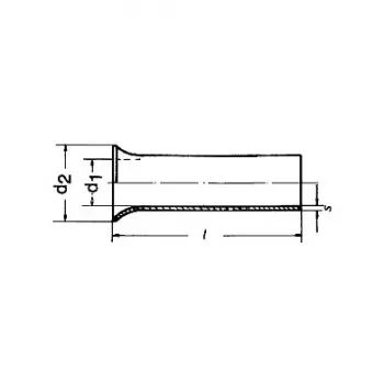 Klauke 7110V Izoliuota laido galinė įvorė 0,75 mm² Pilka 1000 vnt.