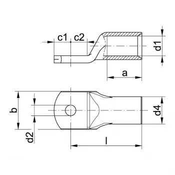 Klauke Vamzdinis kabelio antgalis 185 mm² 11R/16 be patikros angos