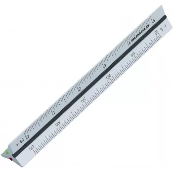 Rumold Trikampis Mastelio Liniuotė 10,0 cm Sidabrinė