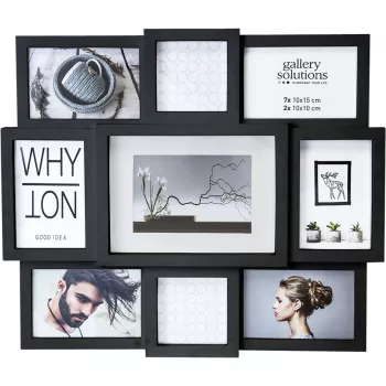 NIELSEN DESIGN Why Not Collage Juodas Dervos Galerijos Nuotraukų Rėmelis 8999334