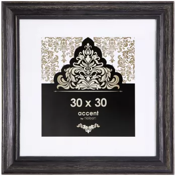 NIELSEN DESIGN Accent Vintage 30x30 Wood Black Picture Frame