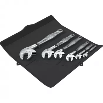 Wera 6004 Joker 6 Set 1 Atvirų raktų rinkinys, 6 vnt., 10-19 mm, chromo-molibdeno plienas, nikeliu-chromu dengtas, su tekstiliniu maišeliu