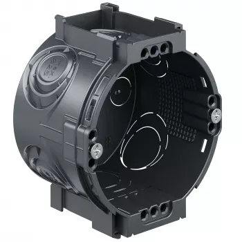 Kaiser Elektro UP1 įleidžiama įrenginio dėžutė 4x3 1056-05 su varžtų kupolais ir įrenginio varžtais