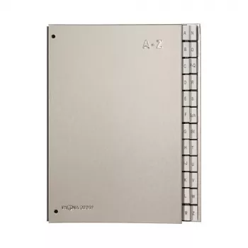 Pagna 24249-14 Color stalinis aplankas su 24 skyriais A–Z, A4, sidabrinis