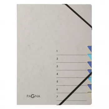Pagna 44307-02 segtuvas, 7 skyrių, A4, pilkas
