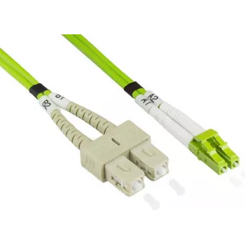 GoodConnections Alcasa LW-8075LS5 Fiber Optic Patch Cable 7.5 m LSZH OM5 LC to SC Green