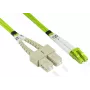 GoodConnections Alcasa LW-8075LS5 Fiber Optic Patch Cable 7.5 m LSZH OM5 LC to SC Green