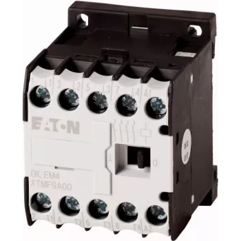 Eaton DILEM-4-230 Mini Kontaktorius, 230 V AC, 4 kW, 3 polių, 1 NO pagalbinis kontaktas, varžtiniai gnybtai