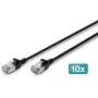 DIGITUS CAT 6A F-FTP Slim Patch Cable, Copper, LSZH, 0,5 m, pilka