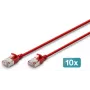 DIGITUS CAT 6A F-FTP Slim Patch Cable, Copper, LSZH, 0,5 m, Pilka