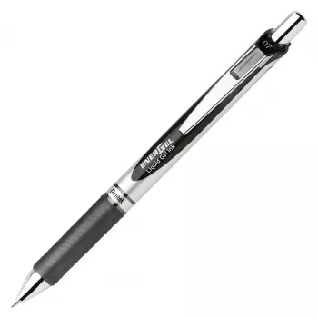 Pentel EnerGel įtraukiamas gelinis rašiklis – juoda, mėlyna, žalia, raudona, įvairiaspalvis – sidabrinis – plastikas – guma – storas – apvalus