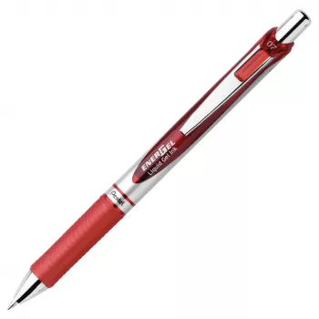 Pentel EnerGel įtraukiamas gelinis rašiklis – juoda, mėlyna, žalia, raudona, įvairiaspalvis – sidabrinis – plastikas – guma – storas – apvalus
