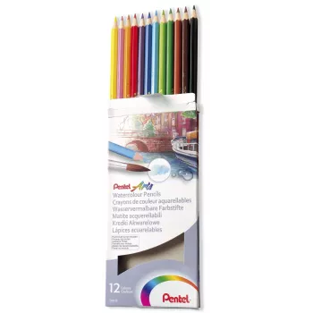 Pentel Arts akvareliniai pieštukai, įvairių spalvų