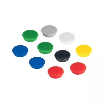 FRANKEN HM20 99 Round Magnet 24 mm, Assorted Colors, 10 Pieces