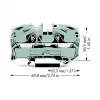 WAGO 2016-1201 Praeinanti gnybtų jungtis, 16 mm², 800 V, pilka, Push-in CAGE CLAMP