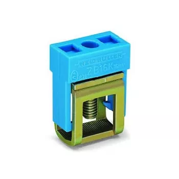 WAGO 210-281 2-jų laidų DIN bėgio gnybtų blokas, CAGE CLAMP, pilkas, 800V, 24A