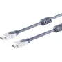 SHIVERPEAKS Home Cinema HDMI Cable 1.0m - 4K HDMI 2.0b High Speed with Ethernet, Chromed Metal Connectors, Gold-Plated Contacts, Double Ferrite Cores, HEAC