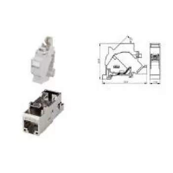Telegärtner DIN Rail Outlet RJ-45 Light Grey RAL 7035 J00023A0205