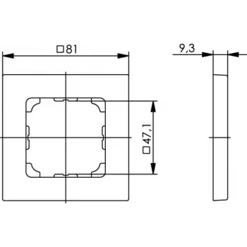 Telegärtner B00004A0024 Besraigtis tinklo rozetės rėmelis 8 prievadų, gryna balta, 81x81 mm