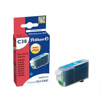 Pelikan rašalo kasetė, skirta Canon CLI-521C Cyan