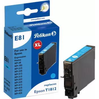 Pelikan suderinama rašalo kasetė, skirta Epson T1812, žydra, 4,6 ml, 180 puslapių