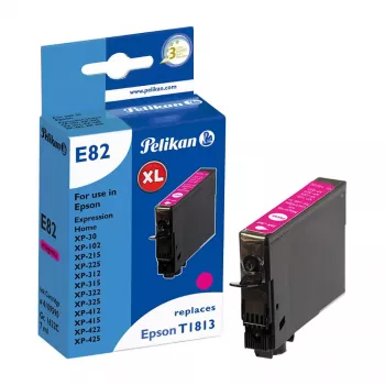 Pelikan suderinama rašalo kasetė, skirta Epson T1813, purpurinė (4,5 ml, 180 puslapių) - 1021430728