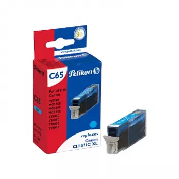 Pelikan suderinama rašalo kasetė, skirta Canon CLI-571C XL, žydra, didelės išeigos, 11 ml