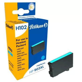 Su HP 903XL (T6M03AE) suderinama rašalo kasetė Pelikan, žydros spalvos