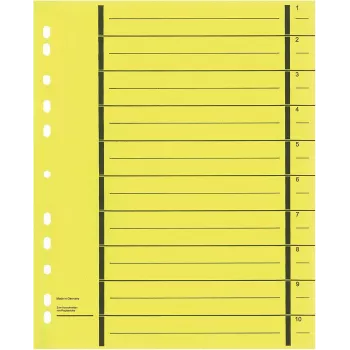 WEKRE 50 skiriamieji lapai, A4, 190 g/m2, geltoni (951020850IF)