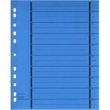 WEKRE 50 skiriamųjų lapų, A4, 190 g/m2, mėlyni (951040850IF)