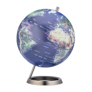TROIKA Globe 23.5 Degrees (G2507-P2P2/CB) - stalinis gaublys-popieriaus prispaudėjas, chromuotas pagrindas, 60mm