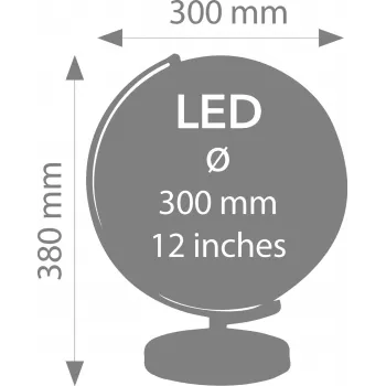 TROIKA Globus STELLAR LIGHT TOUCH Antique Illuminated Desk Globe (G3011T-YEAO/AB)