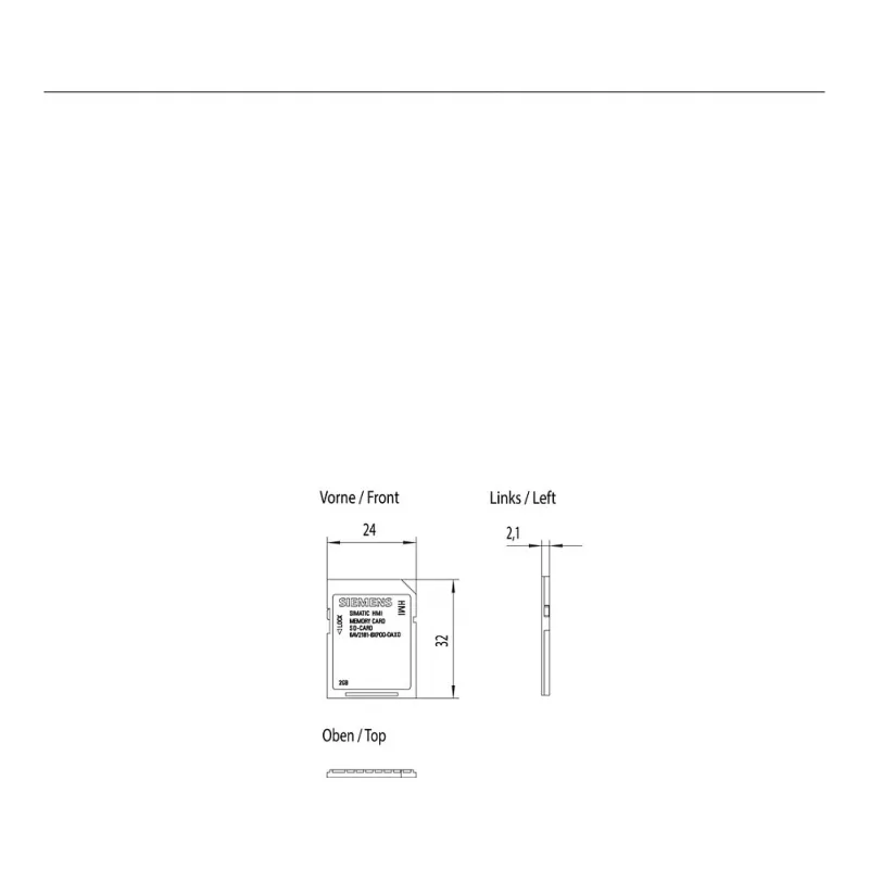 Siemens 2GB SIMATIC Secure Digital (SD) atminties kortelė 6AV2181-8XP