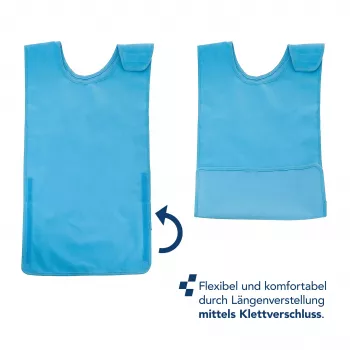 First Aid Only pacientų seilinukas mėlynas atskirai reguliuojamas 1 vnt.