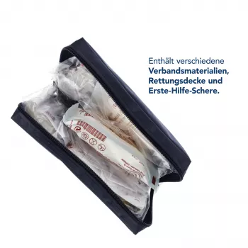 First Aid Only Motociklo pirmosios pagalbos rinkinys DIN 13167 mėlynas Įvairūs tvarsčiai