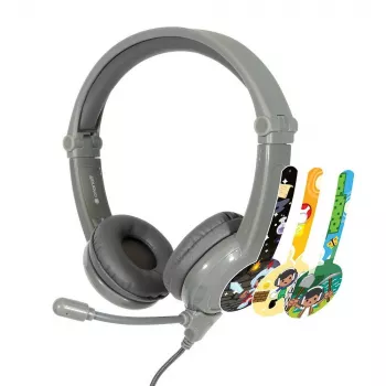 BUDDYPHONES Galaxy Grey Gaming ausinės vaikams nuo 3 metų, 85dB