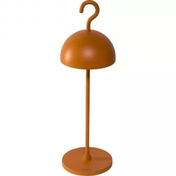 Sompex HOOK Orange stalinė lempa su integruotu LED, įkraunama, IP44, liečiamu reguliatoriumi