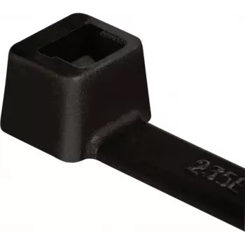 HellermannTyton T30L-W-BK-C1 Kabelio raištis, viduje dantytas, T serija, 190 mm x 3,5 mm, juodas, poliamidas 6.6, 100 vnt.
