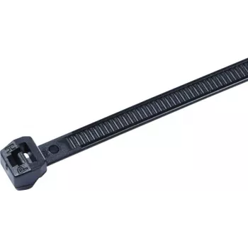 HellermannTyton OS-Series išoriniai dantyti kabelių raiščiai, 245 x 4,6 mm, juodi, poliamidas 6.6, 100 vnt. pakuotė (118-00018)