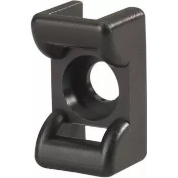 HellermannTyton KR6G5-PA66-BK (100) Sraigtinis tvirtinimo pagrindas kabelių raiščiams, juodas, 100 vnt.