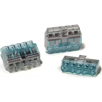 HellermannTyton HCPM-5 PC BU 75 Jungiamoji dėžutė 5 polių 0,5-2,5 mm² Mėlyna Polikarbonatas 23,7 mm
