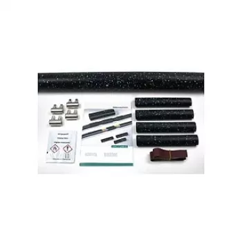 HellermannTyton šilumos susitraukimo tiesios jungties rinkinys su varžtinėmis jungtimis 380-04015 4 gyslų 1.5-6 mm² juodas