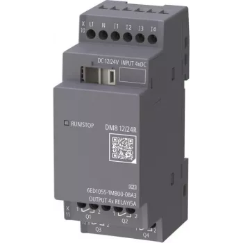 Siemens LOGO! DM8 6ED1055-1MB00-0BA3 Skaitmeninis plėtimo modulis 4DI/4DO Relė 12/24V DC